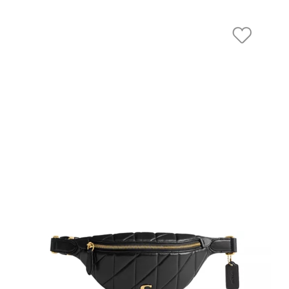 Coach Black Quilted Belt Bag